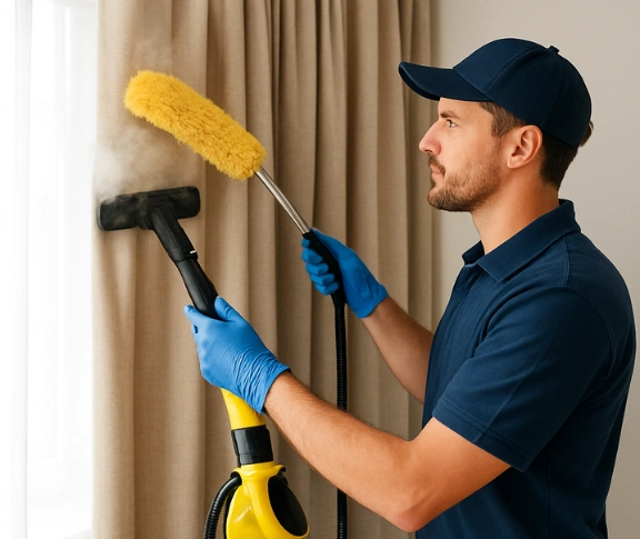 Trusted drapes cleaning technician Matty Curtain Cleaning yeronga QLD